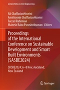 Cover: Proceedings of the International Conference on Smart and Sustainable Built Environment (SASBE 2024) - Springer