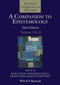 Cover: A Companion to Epistemology, 2 Volume Set - Wiley-ISTE