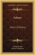 Cover: Sahara - Kessinger Publishing