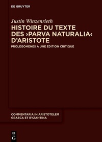Bild: Histoire du texte des >Parva naturalia< d'Aristote - De Gruyter