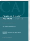 Cover: Central Asiatic Journal 67 (2024) 1+2 - Harrassowitz Verlag