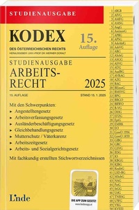 Abbildung von: KODEX Studienausgabe Arbeitsrecht 2025 - Linde