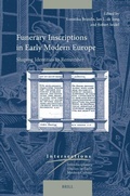 Cover: Funerary Inscriptions in Early Modern Europe - Brill