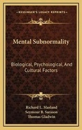 Cover: Mental Subnormality - Kessinger Publishing