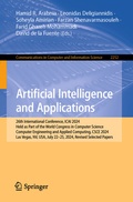 Cover: Artificial Intelligence and Applications - Springer