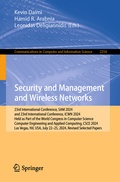 Cover: Security and Management and Wireless Networks - Springer