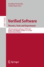 Cover: Verified Software. Theories, Tools and Experiments - Springer