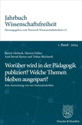 Cover: Wor&uuml;ber wird in der P&auml;dagogik publiziert? Welche Themen bleiben ausgespart? - Duncker & Humblot