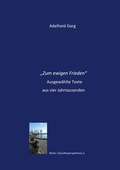 Cover: "Zum ewigen Frieden". Ausgew&auml;hlte Texte aus vier Jahrtausenden. - BoD - Books on Demand
