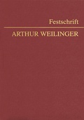 Cover: Festschrift Arthur Weilinger - Manz