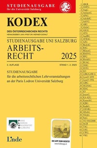 Abbildung von: KODEX Studienausgabe Arbeitsrecht Salzburg 2025 - Linde Verlag Ges.m.b.H.