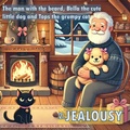 Cover: Jealousy (The man with the beard, Bella the cute little dog and Tops the grumpy cat., #2) - MejoMe