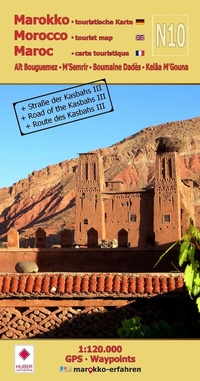 Abbildung von: N10: Aït Bouguemez - M'Semrir - Boumalne Dadès - Kelâa M'Gouna + Straße der Kasbahs III + GPS-Waypoints - Huber Kartographie