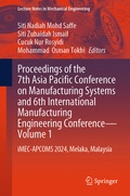 Cover: Proceedings of the 7th Asia Pacific Conference on Manufacturing Systems and 6th International Manufacturing Engineering Conference-Volume 1 - Springer