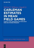 Cover: Carleman Estimates in Mean Field Games - De Gruyter