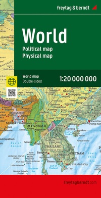Abbildung von: World map, political - physical, english, 1:20.000.000, folded, freytag & berndt - Freytag-Berndt und ARTARIA