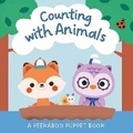 Cover: Counting with Animals: A Peekaboo Puppet Book (Includes Board Book and Glove with 5 Finger Puppets!) - Yoyo Books