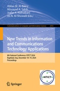 Cover: New Trends in Information and Communications Technology Applications - Springer