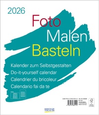 Abbildung von: Foto-Malen-Basteln Bastelkalender weiß groß 2026 - Korsch Verlag