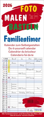 Abbildung von: Foto-Malen-Basteln Familientimer 2026 - Korsch Verlag