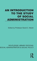 Cover: An Introduction to the Study of Social Administration - Routledge
