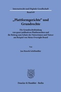 Abbildung von: "Plattformgerichte" und Grundrechte - Duncker & Humblot