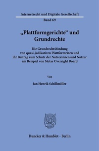 Abbildung von: "Plattformgerichte" und Grundrechte - Duncker & Humblot