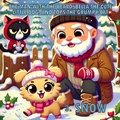 Cover: Snow (The man with the beard, Bella the cute little dog and Tops the grumpy cat., #3) - MejoMe