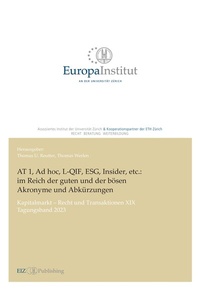 Abbildung von: AT 1, Ad hoc, L-QIF, ESG, Insider, etc.: im Reich der guten und der bösen Akronyme und Abku¨rzungen - buch & netz