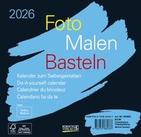 Abbildung von: Foto-Malen-Basteln Bastelkalender schwarz quer 2026 - Korsch Verlag