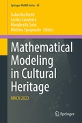 Cover: Mathematical Modeling in Cultural Heritage - Springer Nature Switzerland AG