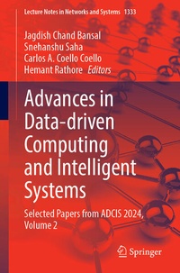 Enlarge image Cover: Advances in Data-Driven Computing and Intelligent Systems - Springer Nature Switzerland AG