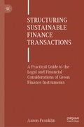 Cover: Structuring Sustainable Finance Transactions - Palgrave Macmillan
