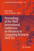 Cover: Proceedings of the Third International Conference on Advances in Computing Research (ACR'25) - Springer