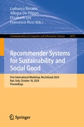 Bild: Recommender Systems for Sustainability and Social Good - Springer