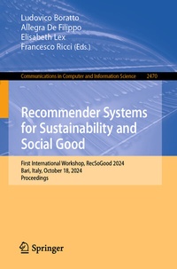 Abbildung von: Recommender Systems for Sustainability and Social Good - Springer