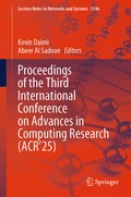 Cover: Proceedings of the Third International Conference on Advances in Computing Research (ACR'25) - Springer