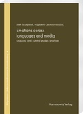 Cover: Emotions across languages and media - Harrassowitz Verlag