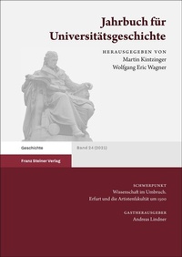Abbildung von: Jahrbuch für Universitätsgeschichte 24 (2021) - Franz Steiner Verlag
