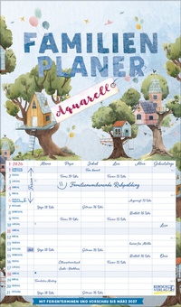 Abbildung von: Familienplaner Aquarell 2026 - Korsch Verlag