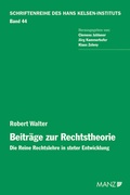 Cover: Robert Walter. Beitr&auml;ge zur Rechtstheorie - Manz
