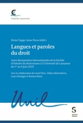 Cover: Langues et paroles du droit - St&auml;mpfli Verlag AG
