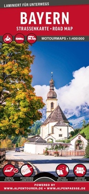 Abbildung von: MoTourMaps Bayern Auto- und Motorradkarte 1:400.000 - MoTourMedia