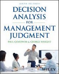 Enlarge image Cover: Decision Analysis for Management Judgment - Wiley