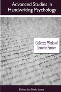 Cover: Advanced Studies in Handwriting Psychology - Write Choice Ink