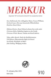 Abbildung von: MERKUR 3/2025, Jg.79 - Klett-Cotta