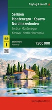 Cover: freytag & berndt Stra&szlig;enkarte Serbien - Montenegro - Kosovo - Nordmazedonien 1:500.000 - freytag & berndt