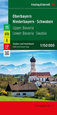 Abbildung von: Oberbayern - Niederbayern - Schwaben, Straßen- und Freizeitkarte 1:150.000, freytag & berndt - Freytag-Berndt und ARTARIA