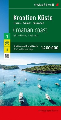 Abbildung von: Kroatien Küste, Straßen- und Freizeitkarte 1:200.000, freytag & berndt - Freytag-Berndt und ARTARIA