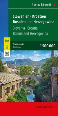 Abbildung von: Slowenien - Kroatien - Bosnien und Herzegowina, Straßenkarte 1:500.000, freytag & berndt - Freytag-Berndt und ARTARIA